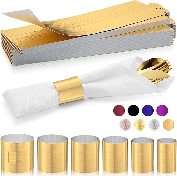 Polymer Material Reusable Napkin Band, Glue-Free Tear-Proof Water Resistant by Unknown