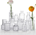 12 Pcs Small Glass Bud Vase Set of，Mini Vintage Vases in Bulk by oxpecker