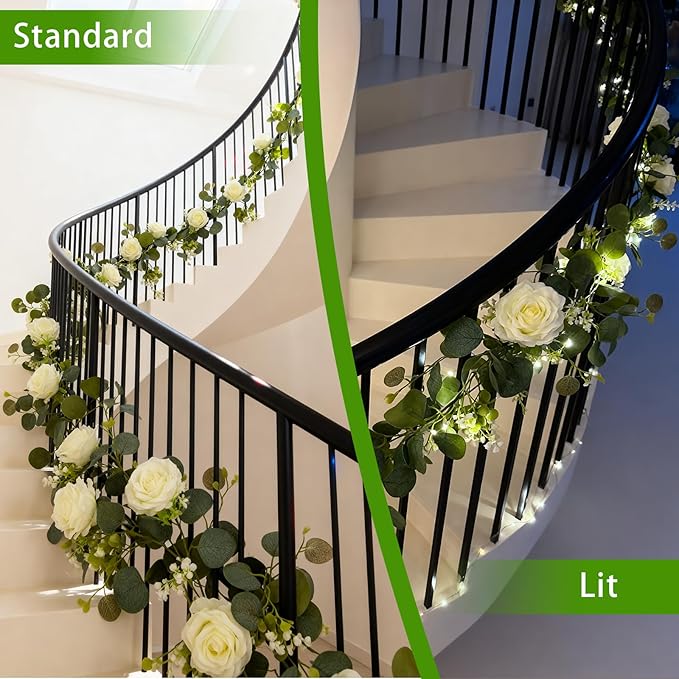 2 Pack 5.9 FT Artificial Flower Garland - Image 5