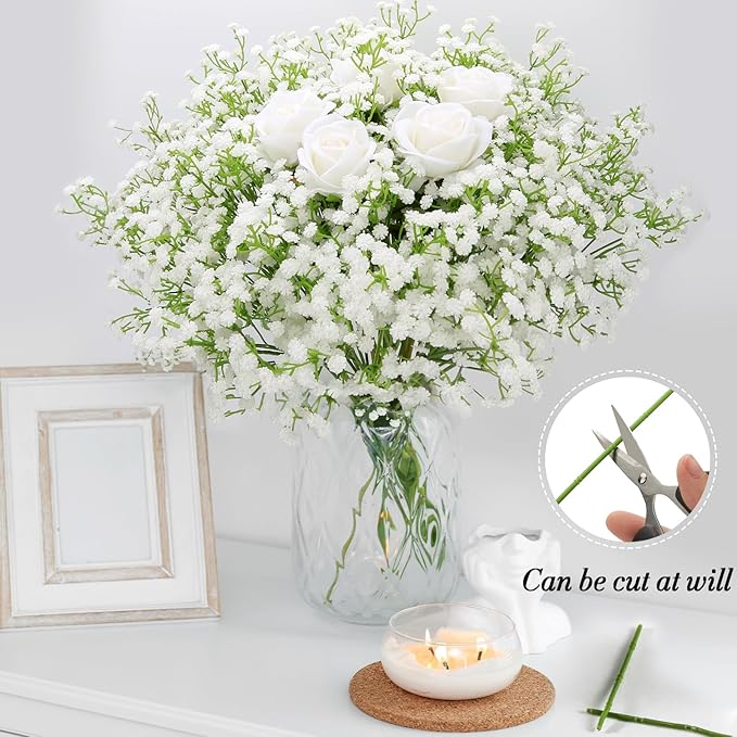 Babys Breath Artificial Flowers, Real Touch Babys Breath Flowers Artificial Bulk - Image 3