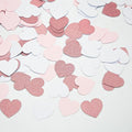 Rose-Gold Pink White Party Decorations – 300Pcs Paper Heart Confetti Birthday by HongTongTong