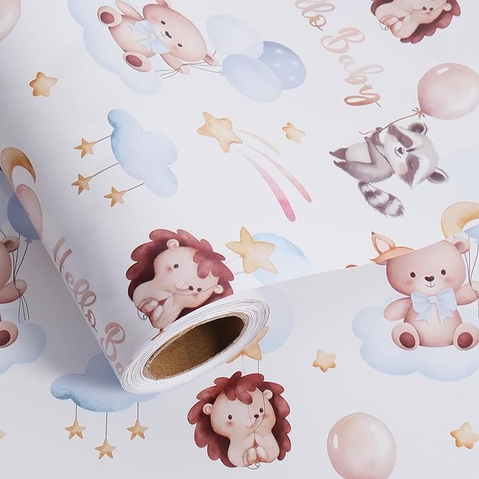 Aimyoo Baby Shower Wrapping Paper Roll by Aimyoo