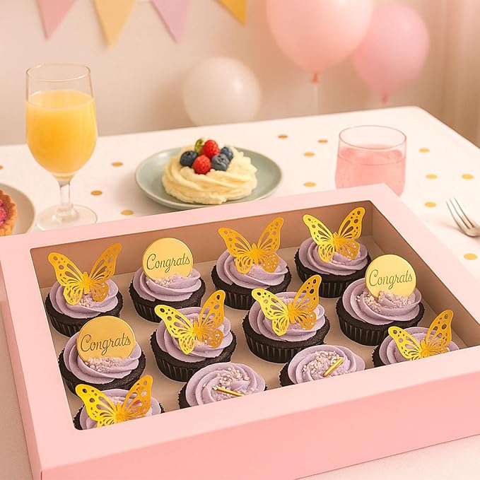 VGOODALL 12 Count Cupcake Boxes - Image 3