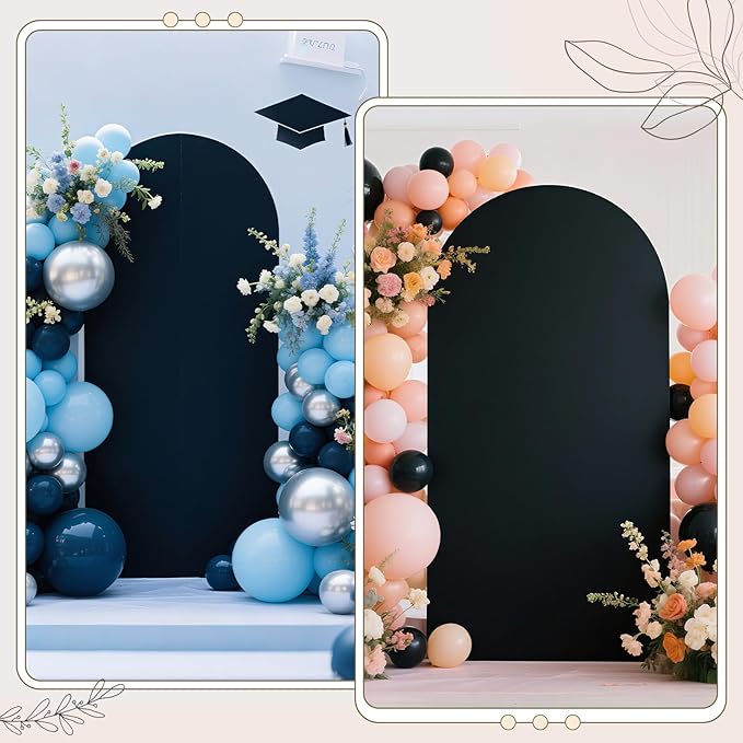 Ledido Wedding Arch Backdrop Cover 6FT Arch Covers Fitted Stretchy Spandex - Image 4