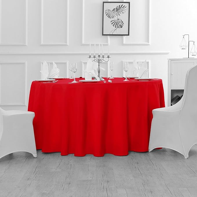 60 inch Round Tablecloth Washable Polyester Table Cloth Decorative Table Cover - Image 6