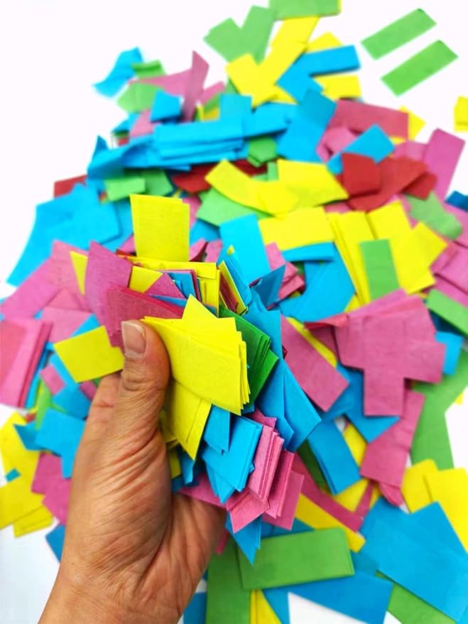 Colorful Tissue Paper 2.2 lb Rectangle Confetti Great - Image 3
