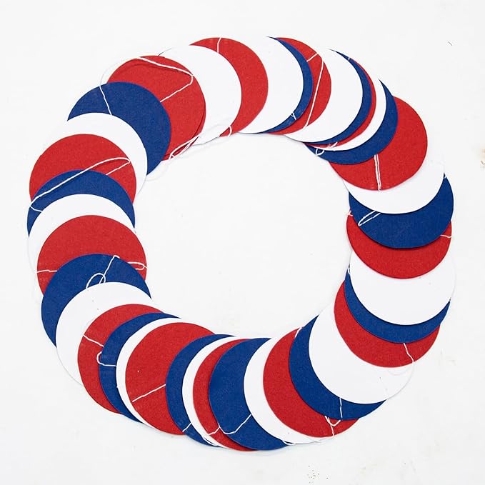 Red White Blue Party Decorations - 52Ft Paper Streamers Birthday Garland - Image 3