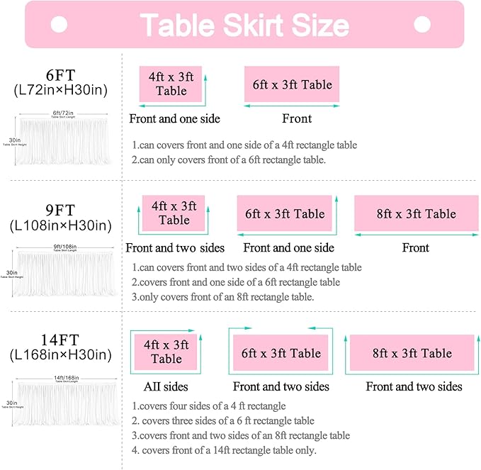 14ft Champagne Table Skirt Tulle Wedding Table Cloth Elegant Tutu Table Skirt - Image 6