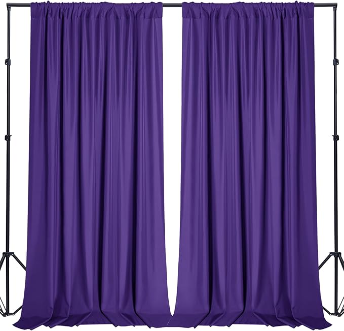 Sugargirl 10x10FT Purple Backdrop Curtains Polyester Photo Backdrop Drapes by Sugargirl
