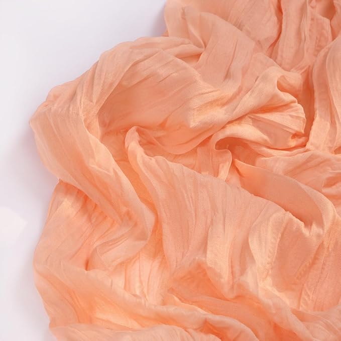 Peach Cheesecloth Table Runner 10 Pack Fall Table Runners Boho Gauze 120 Inches - Image 3