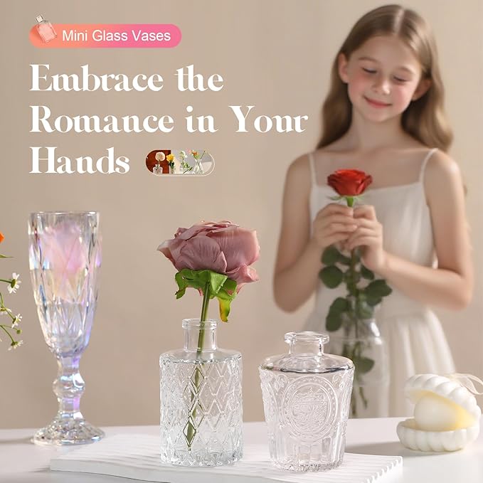 Set of 33 Bud Vases for Flowers, Small Glass Vases for Flowers, Small Vintage - Image 6