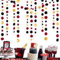 Gold Black Red Party Decorations Circle Dots Streamer Hanging Paper Polka Dots by pinkblume