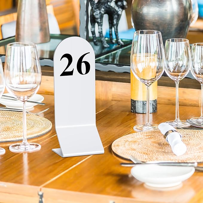 Remerry 50 Pcs Table Numbers 1-50 Acrylic Double Sided Number Cards Acrylic - Image 2