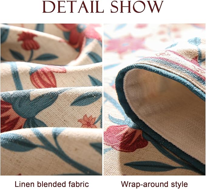 Farmhouse Berry Red Floral Cloth Runner - Image 5