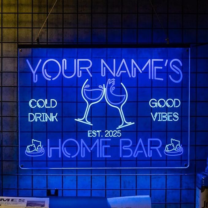 Personalized Bar Signs with Your Name by LULMicaLedSign