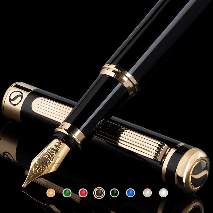 Scriveiner Black Lacquer Fountain Pen by Scriveiner