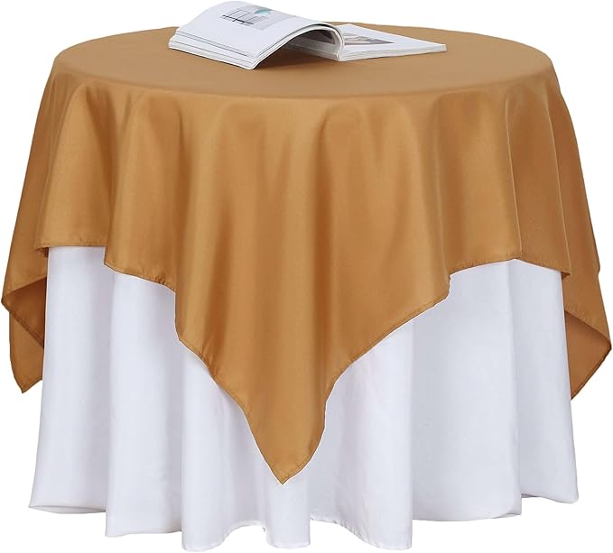 Efavormart 54x54 Gold Wholesale Linens Seamless Polyester Square Linen - Image 7