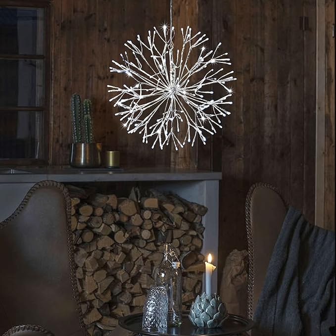 Christmas led Sparkle Ball Hanging Outdoor décorations -Haning Twig Ball - Image 6