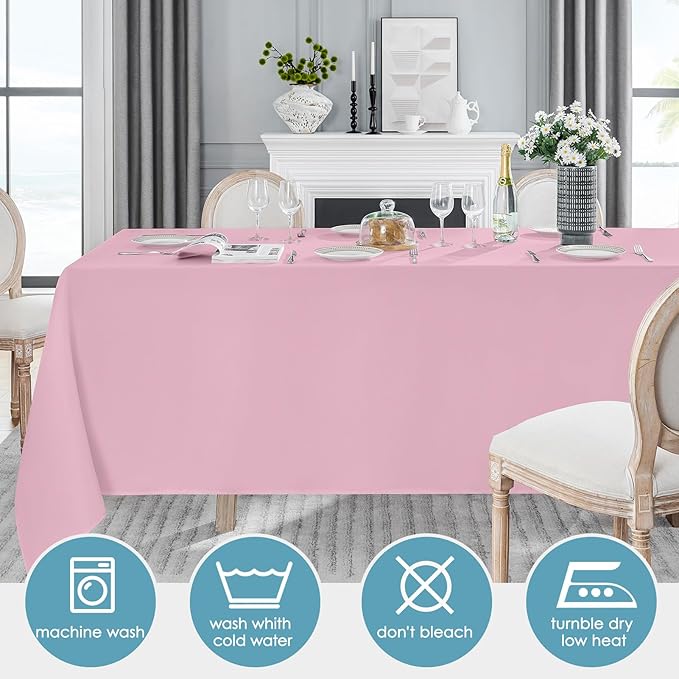 VidaFete Tablecloth 10 Pack 90 * 156inch Rectangle Table Cloth Polyester - Image 4