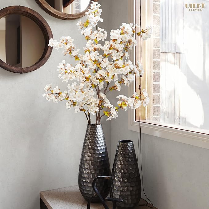 Uieke Silk Cherry Blossom Branches, 39.3in Artificial Cherry Blossom Tree Stems - Image 6