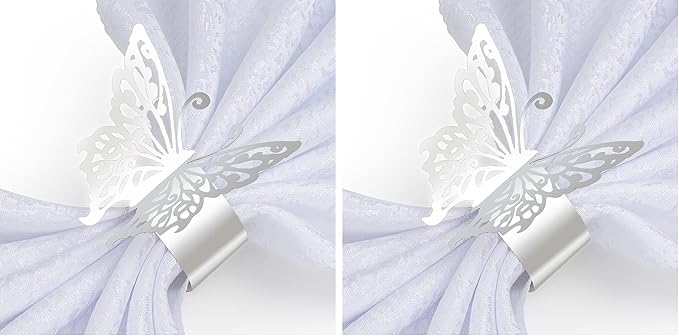150PCS Butterfly Napkin Rings for Luxury Banquet Style, Reusable Paper Napkin by NPKRRSK