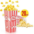 ZEEGO0 20-Pack Popcorn Boxes, Sturdy and Durable Popcorn Bucket, 7.75in Tall by ZEEGOO