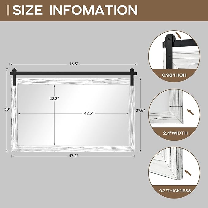 COGOOD Farmhouse Bathroom Mirror - Image 5