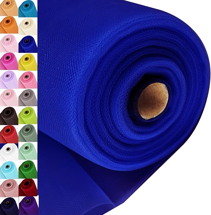 Royal Blue Tulle Fabric Roll Spool Bolt Large Tulle Wedding Party Decoration by AblemeDeco