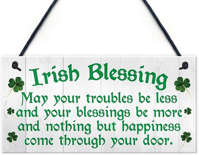 Rustic Wooden Irish Blessing Signs by Eletina