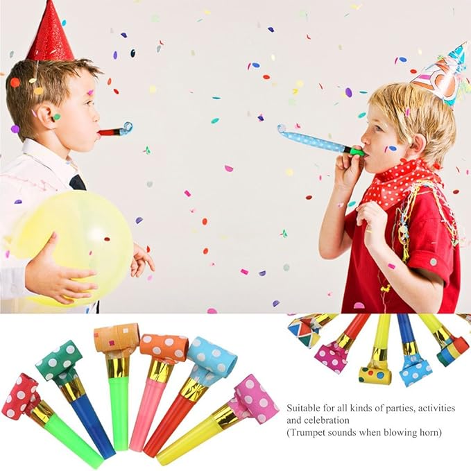 Koogel 100PCS Party Blowers for Kids, Noisemaker Toys Party Whistles Birtthday - Image 4