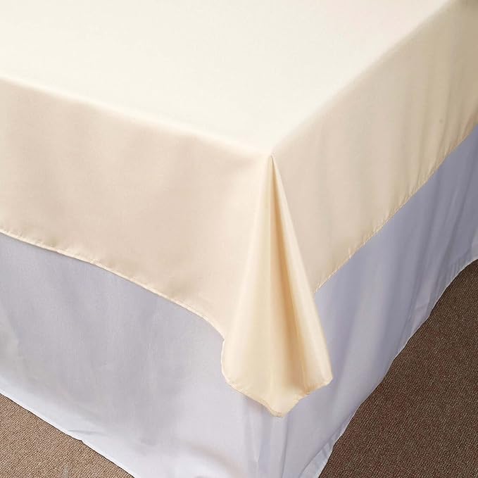 Efavormart 54x54 Beige Wholesale Linens Seamless Polyester Square Linen - Image 7