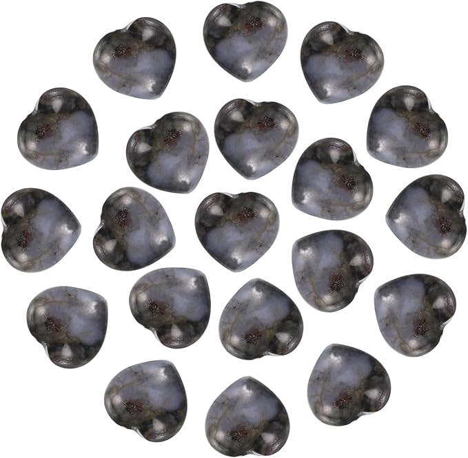 PATIKIL 20 Pcs Natural Heart Shaped Crystal Stone, 0.6 Inch Mini Polished Love by PATIKIL