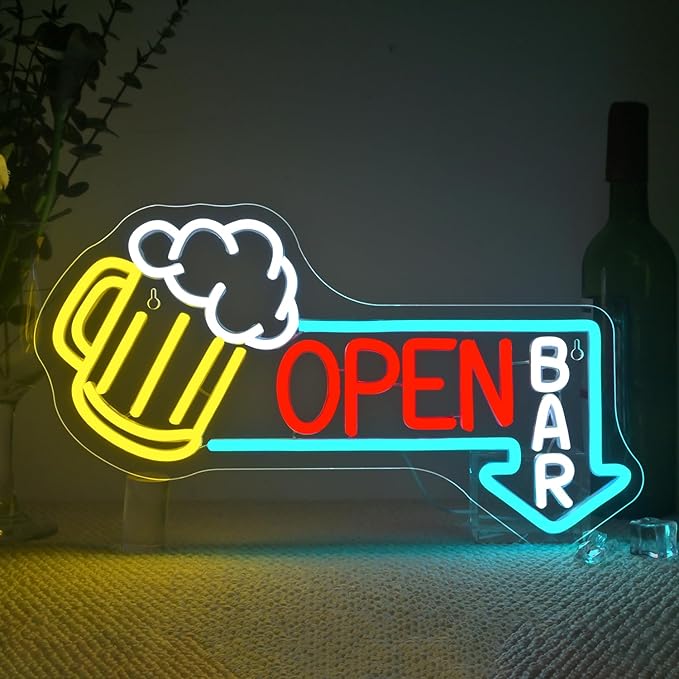 Ineonlife Bar Open Neon Sign Light Up by ineonlife