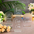 Chunful 4 Pcs Clear Acrylic Wedding Sign by Chunful