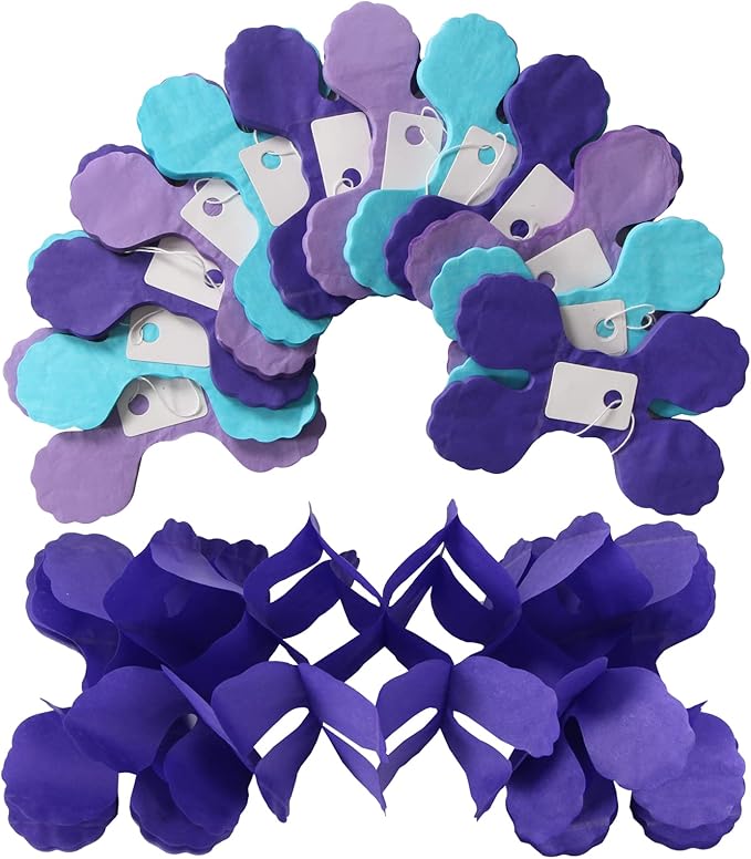 Purple-Blue Mermaid Party-Decorations Garland Streamers - Image 3