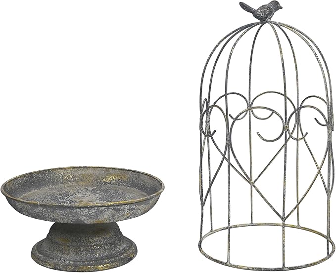 Rustic Farmhouse Metal Planter Holder Vintage Birdcage Candle Holder Distressed - Image 5