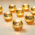 Homemory 36 Pcs Gold Votive Candle Holders, Round Mercury Glass Candle Holder by Homemory