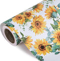 WRAPAHOLIC Kraft Sunflower Wrapping Paper Roll by WRAPAHOLIC