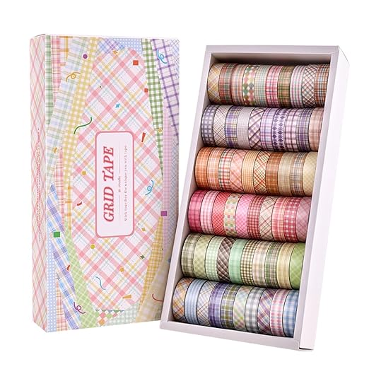 60 Rolls Cross line Theme Washi Tape Set, Writable Decorative Tapes by ICCEEMEE