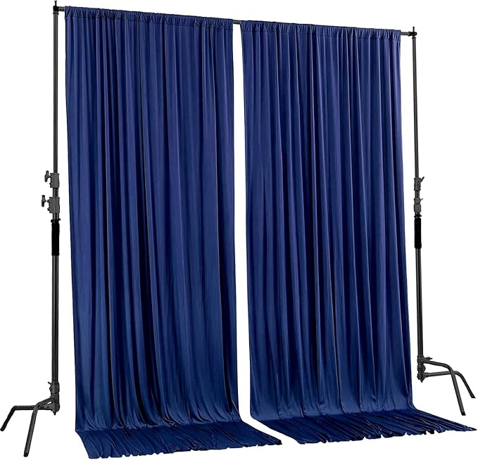 AK TRADING CO. 10 feet x 8 feet IFR Polyester Backdrop Drapes Curtains Panels - Image 2