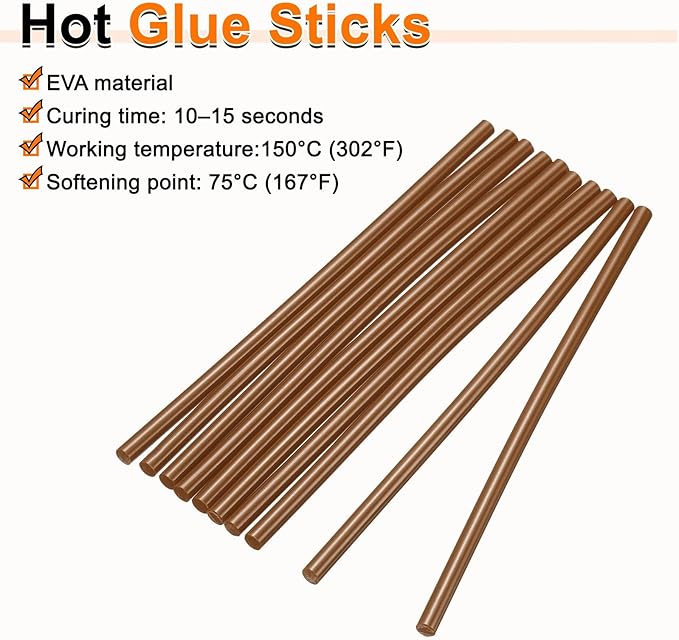 HARFINGTON 10pcs Hot Glue Sticks 0.28" Dia x 11.81" Long EVA Mini Hot Melt - Image 4