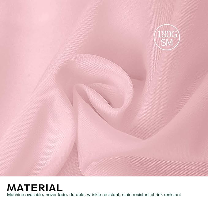 Surmente Pink Tablecloth 60 x 102-inch Rectangular Polyester Table Cloth - Image 5