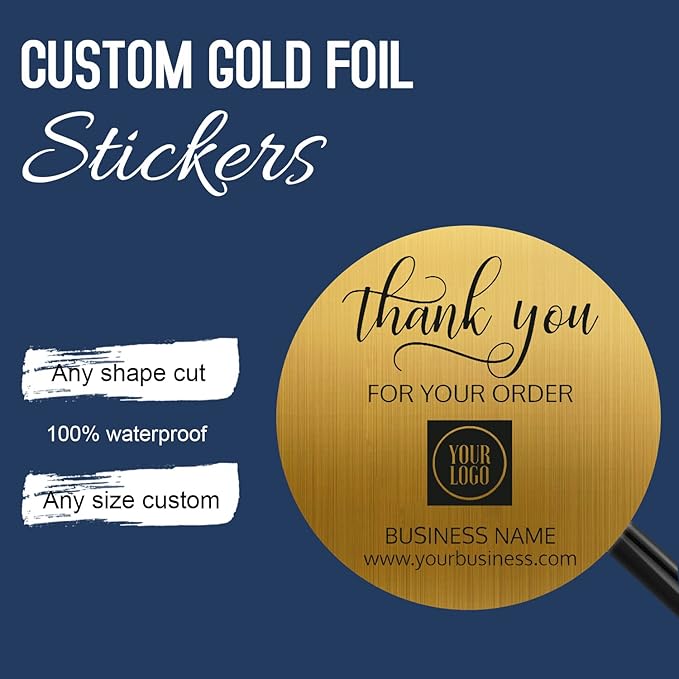 Custom Logo Stickers for Business, Personalised Logo Labels, Waterproof - Image 3