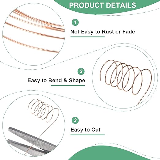 0.3mm Jewelry Wire, 28 Gauge 328FT Craft Wire Copper Beading Wire - Image 2