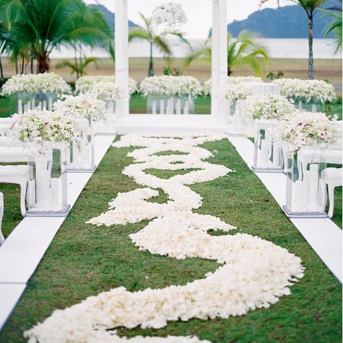CODE FLORIST 1100 PCS White Silk Rose Petals - Image 3