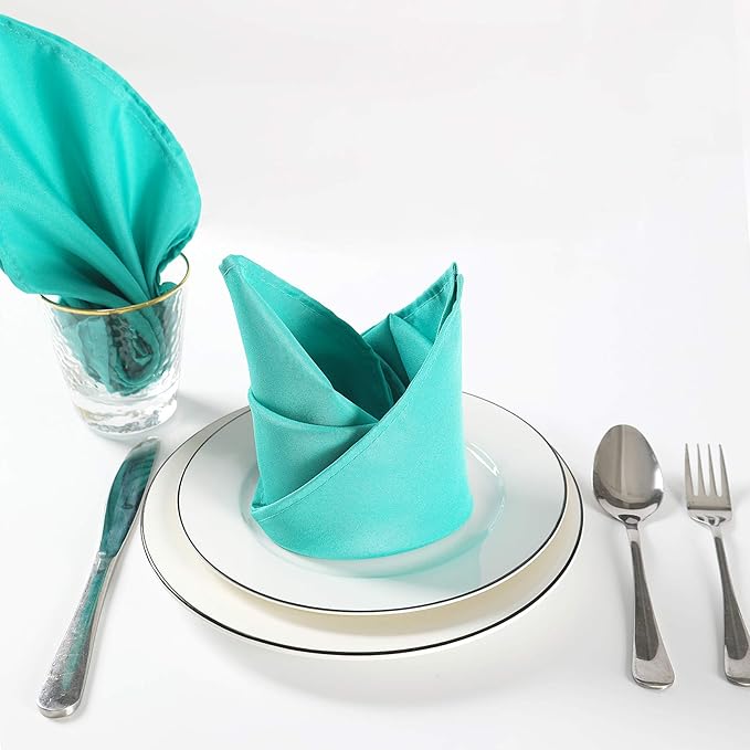 Cloth Napkins 17x17 inch Washable Polyester Dinner Napkins Soft Table Napkins - Image 5