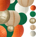 Green Orange Paper Lanterns Decorative 15pcs Party Hanging Decorations by Capesaro