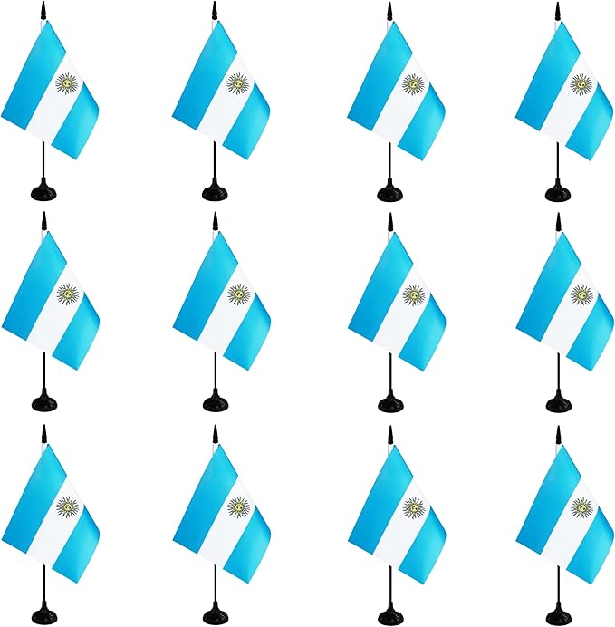 Argentina Desk Flag, 12 Pack Argentinian Table Office Flag by Unknown