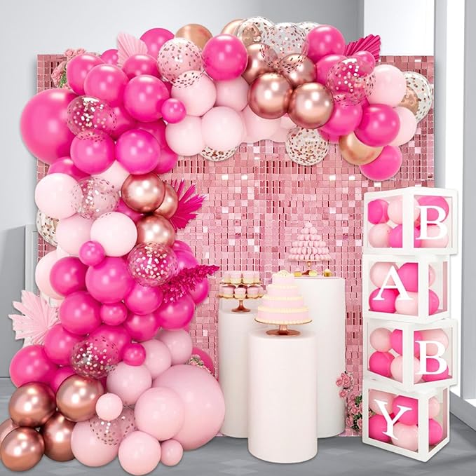 24PCS Rose Gold Shimmer Wall Backdrop, Square Sequin Backdrops Panel, Glitter - Image 5