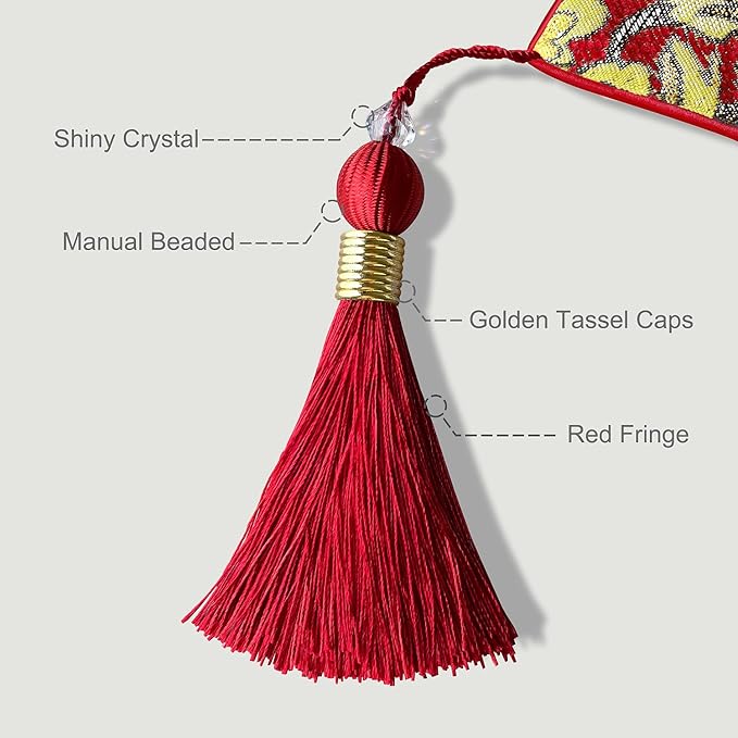 Christmas Red Chenille Table Runner - Image 4